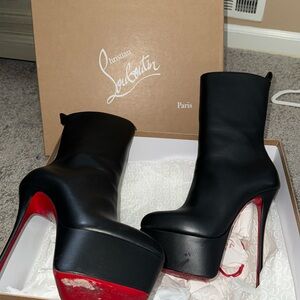Worn once Christian Louboutin booties